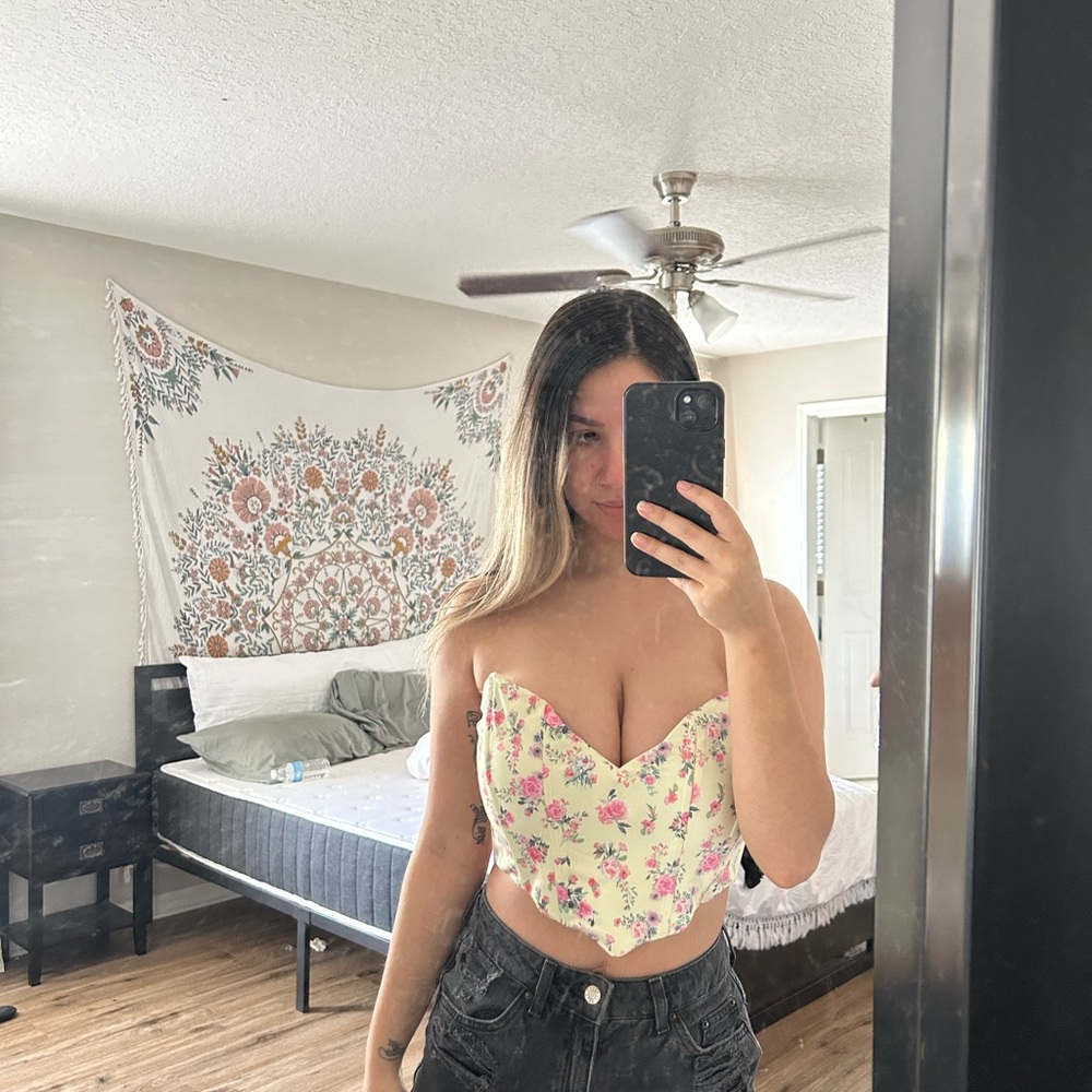 Shite Fox Corset Top
